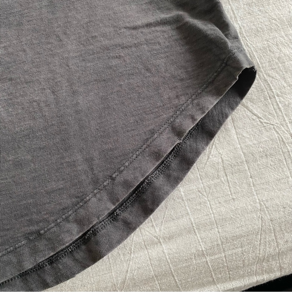 Aerie Boyfriend Distressed Oversized T-shirt Tee Gray - Picture 5 of 8